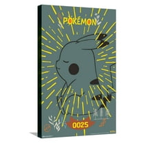 Pokémon - Pikachu Peaceful Nature Canvas Wall Poster, 14.725" x 22.375"