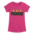 thumbnail image 1 of Pokémon - Pikachu Plaid Logo - Youth Girls Short Sleeve Graphic T-Shirt, 1 of 6