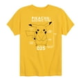 thumbnail image 1 of Pokémon - Pikachu Pokedex Diagram - Youth Short Sleeve Graphic T- Shirt, 1 of 5