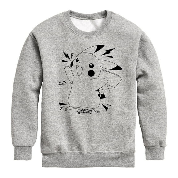Pokémon - Pikachu Pokedex - Youth Crewneck Fleece Sweatshirt