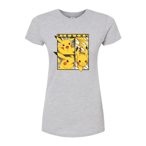 Pokémon - Pikachu Poses - Juniors Fitted Graphic T-Shirt