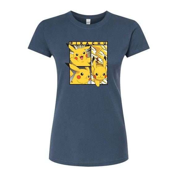 Pokémon - Pikachu Poses - Juniors Fitted Graphic T-Shirt