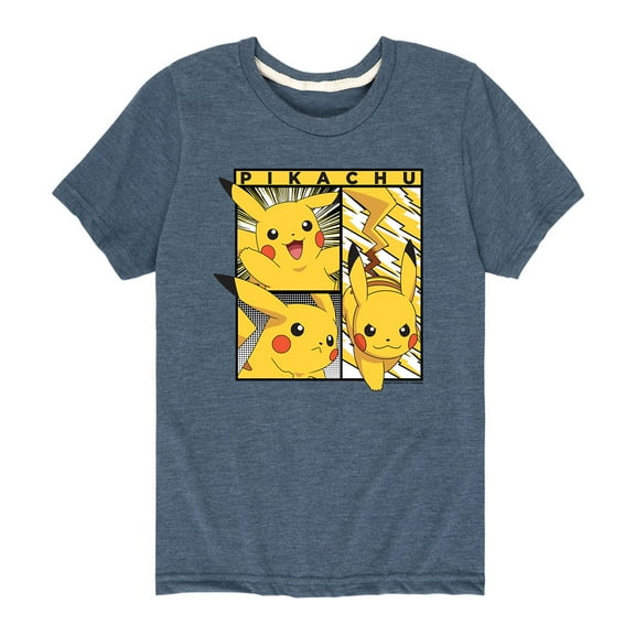 Pokémon - Pikachu Poses - Youth Short Sleeve Graphic T-Shirt
