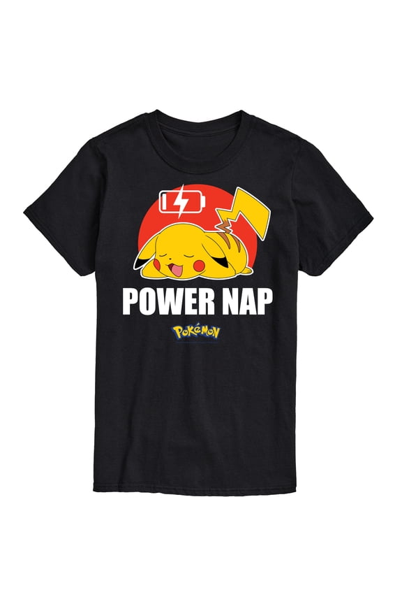 Pokémon - Pikachu Power Nap - Men's Short Sleeve Graphic T-Shirt