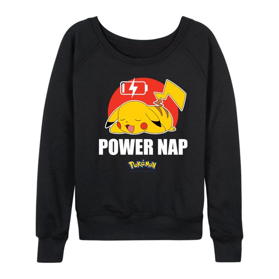 Pokémon - Pikachu Power Nap - Women's Lightweight French Terry Long Sleeve Shirt