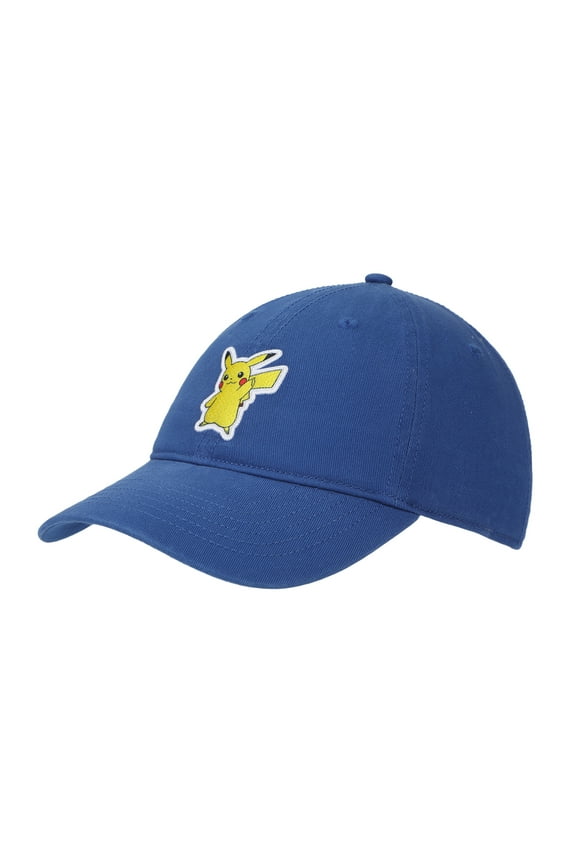 Pokmon Pikachu Printed Patch Blue Unstructured Baseball Cap