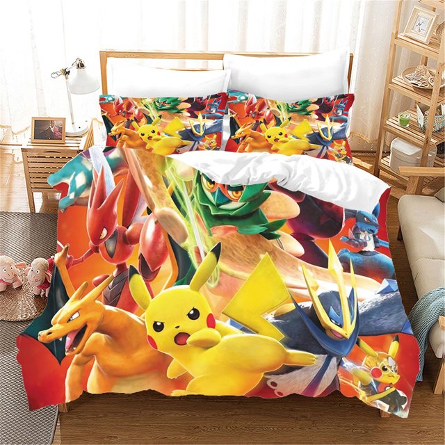 Pokémon Pikachu Printing Threepiece Amazon Crossborder Foreign Trade
