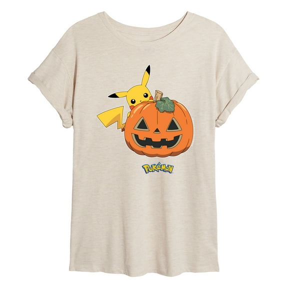Pokémon - Pikachu Pumpkin - Juniors Ideal Flowy Muscle T-Shirt