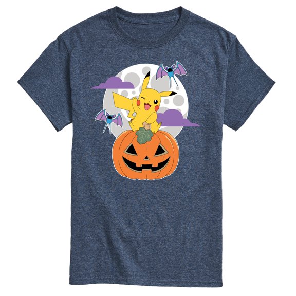 Pokémon - Pikachu Pumpkin With Moon - Men's Short Sleeve Graphic T-Shirt