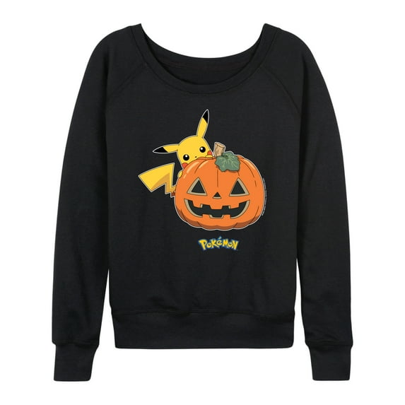 Pokémon - Pikachu Pumpkin - Women's Lightweight French Terry Long Sleeve Shirt