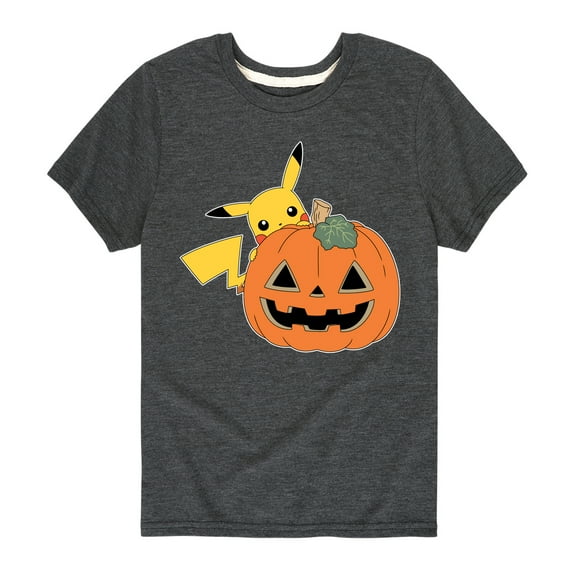 Pokémon - Pikachu Pumpkin - Youth Short Sleeve Graphic T-Shirt