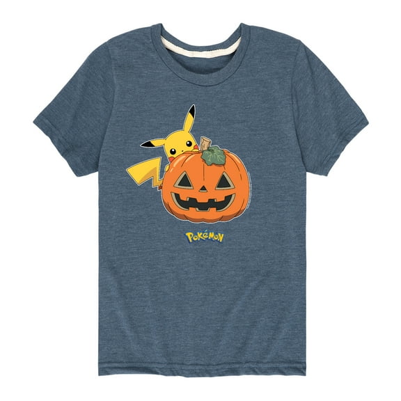 Pokémon - Pikachu Pumpkin - Youth Short Sleeve Graphic T-Shirt