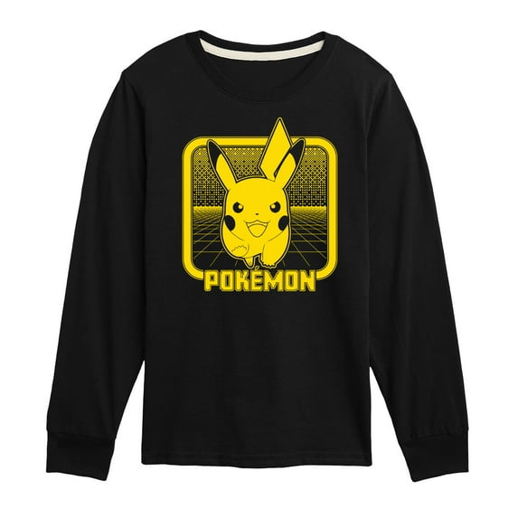 Pokémon - Pikachu Retrogamer - Youth Long Sleeve Graphic T-Shirt