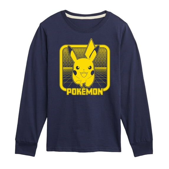 Pokémon - Pikachu Retrogamer - Youth Long Sleeve Graphic T-Shirt