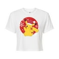 thumbnail image 1 of Pokémon - Pikachu Santa Hat Ugly Sweater - Juniors Cropped Cotton Blend T-Shirt, 1 of 5