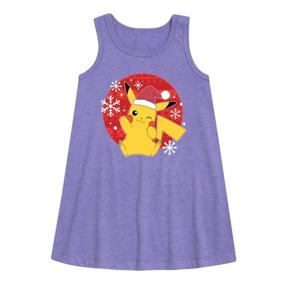Pokémon - Pikachu Santa Hat - Youth Girls A-line Dress