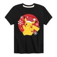 thumbnail image 1 of Pokémon - Pikachu Santa Hat - Youth Short Sleeve Graphic T-Shirt, 1 of 5