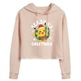 thumbnail image 1 of Pokémon - Pikachu Seasons Greetings - Juniors Cropped Pullover Hoodie, 1 of 5