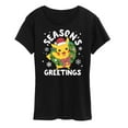 thumbnail image 1 of Pokémon - Pikachu Seasons Greetings - Women's Short Sleeve Graphic T-Shirt, 1 of 5