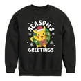 thumbnail image 1 of Pokémon - Pikachu Seasons Greetings - Youth Crewneck Fleece Sweatshirt, 1 of 5