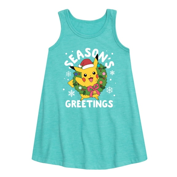 Pokémon - Pikachu Seasons Greetings - Youth Girls A-line Dress