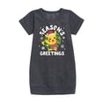 thumbnail image 1 of Pokémon - Pikachu Seasons Greetings - Youth Girls Fleece Dress, 1 of 1