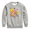 thumbnail image 1 of Pokémon - Pikachu Sledding - Youth Crew Fleece Sweatshirt, 1 of 5