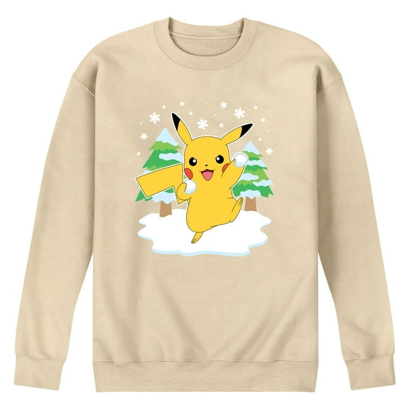 Pokémon - Pikachu Snowball Fight - Men's Crew Fleece Sweatshirt