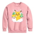thumbnail image 1 of Pokémon - Pikachu Snowball Fight - Youth Crew Fleece Sweatshirt, 1 of 4