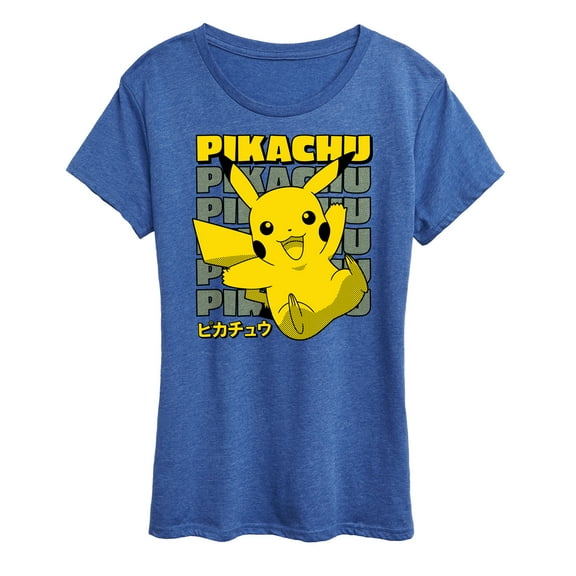 Pokémon - Pikachu Stack Katakana - Women's Short Sleeve Graphic T-Shirt