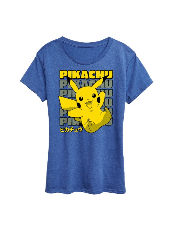 Pokémon - Pikachu Stack Katakana Women's Short Sleeve Graphic T-Shirt