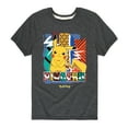 thumbnail image 1 of Pokémon - Pikachu Summer Pattern - Youth Short Sleeve Graphic T-Shirt, 1 of 5