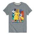 thumbnail image 1 of Pokémon - Pikachu Summer Pattern - Youth Short Sleeve Graphic T-Shirt, 1 of 5