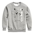 thumbnail image 1 of Pokémon - Pikachu Thumbs Up Kanji - Youth Crewneck Fleece Sweatshirt, 1 of 5