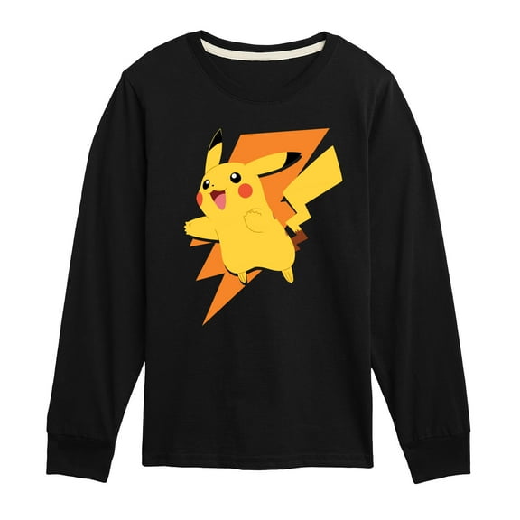 Pokémon - Pikachu Thunderbolt - Youth Long Sleeve Graphic T-Shirt