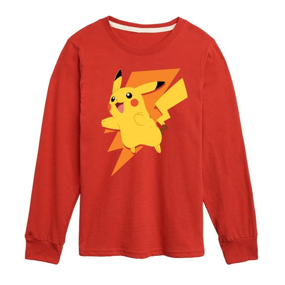 Pokémon - Pikachu Thunderbolt - Youth Long Sleeve Graphic T-Shirt