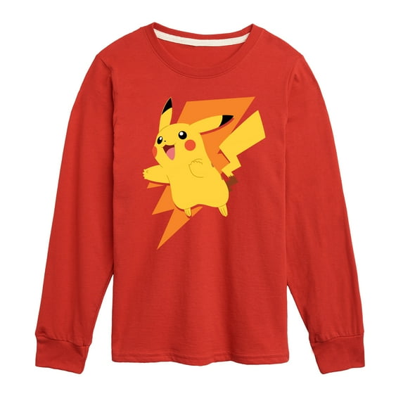 Pokémon - Pikachu Thunderbolt - Youth Long Sleeve Graphic T-Shirt