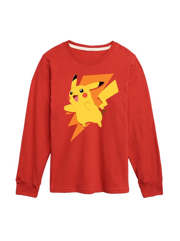 Pokémon - Pikachu Thunderbolt Boys' Long Sleeve Graphic T-Shirt