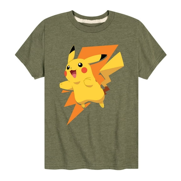 Pokémon - Pikachu Thunderbolt - Youth Short Sleeve Graphic T-Shirt