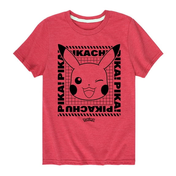 Pokémon - Pikachu Wink Face - Youth Short Sleeve Graphic T-Shirt