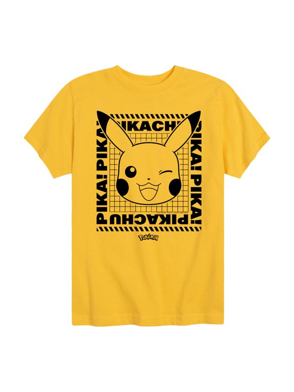 Pokémon - Pikachu Face Wink Boys' Short Sleeve Graphic T-Shirt