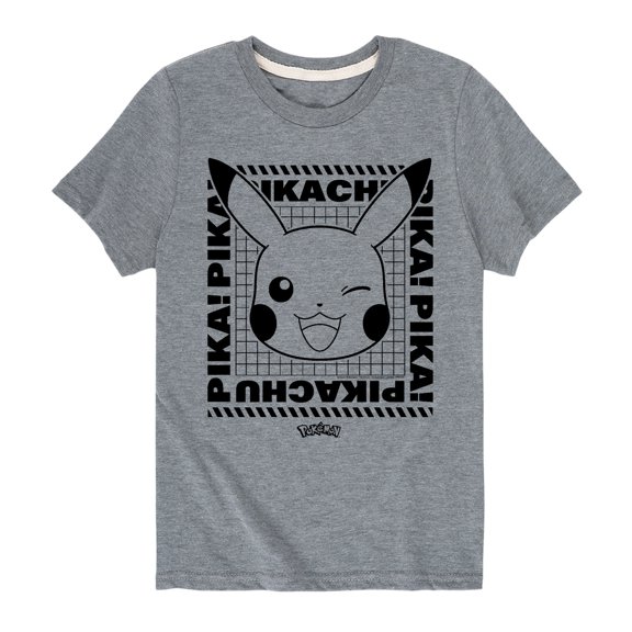 Pokémon - Pikachu Wink Face - Youth Short Sleeve Graphic T-Shirt