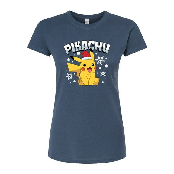 Pokémon - Pikachu With Hat - Juniors Fitted Graphic T-Shirt