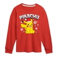 thumbnail image 1 of Pokémon - Pikachu With Hat - Youth Long Sleeve Graphic T-Shirt, 1 of 5