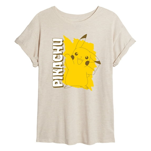 Pokémon - Pikachu Yellow Color Swatch - Juniors Muscle T-Shirt