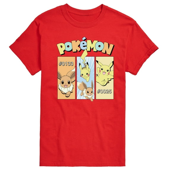 Pokémon - Pikachu and Eevee Pastel  - Men's Short Sleeve Graphic T-Shirt