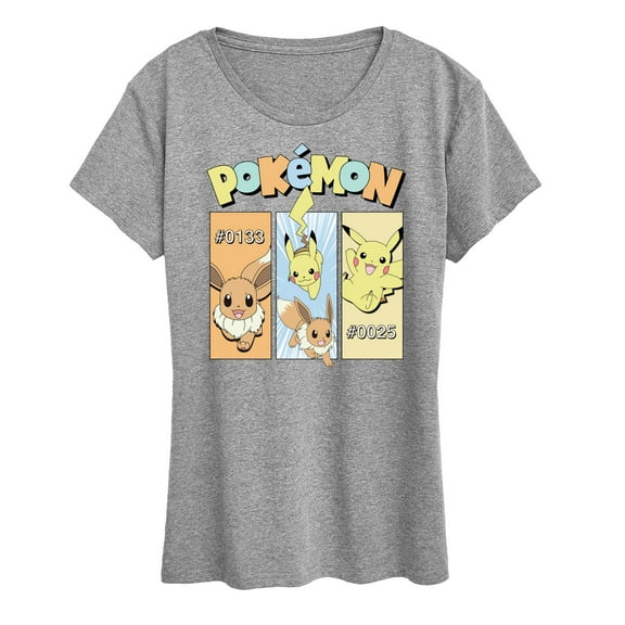 Pokémon - Pikachu and Eevee Pastel  - Women's Short Sleeve Graphic T-Shirt