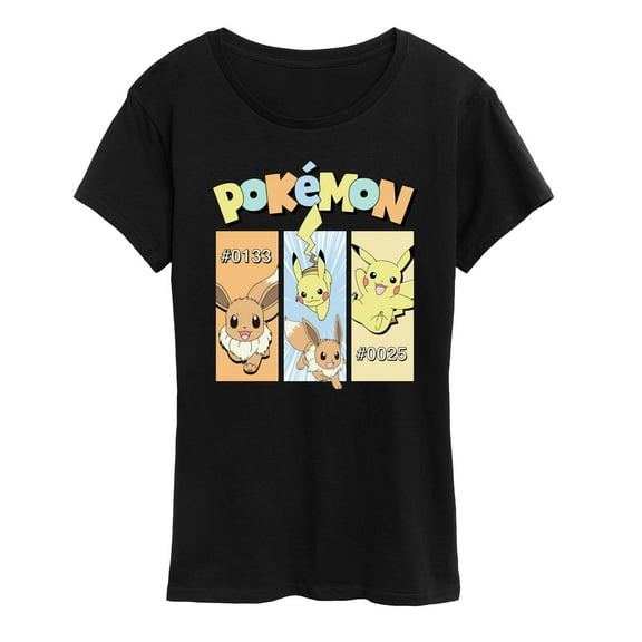 Pokémon - Pikachu and Eevee Pastel  - Women's Short Sleeve Graphic T-Shirt