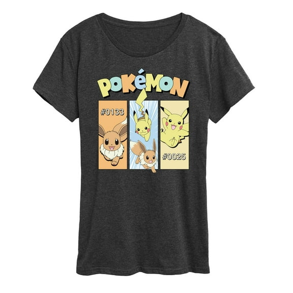 Pokémon - Pikachu and Eevee Pastel  - Women's Short Sleeve Graphic T-Shirt