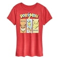 thumbnail image 1 of Pokémon - Pikachu and Eevee Pastel  - Women's Short Sleeve Graphic T-Shirt, 1 of 5